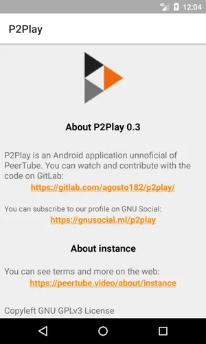 P2Play  Peertube client